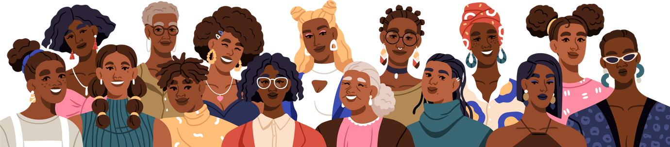 Group of Diverse Women Illustration
